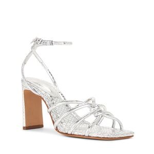 SCHUTZ Rachel High Block Sandal in “Prata” Size 6